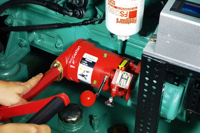 start diesel generator manually with spring starter