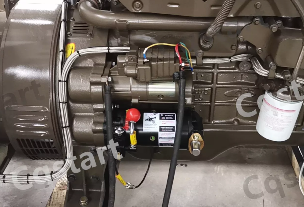 spring starter for starting emergency generator