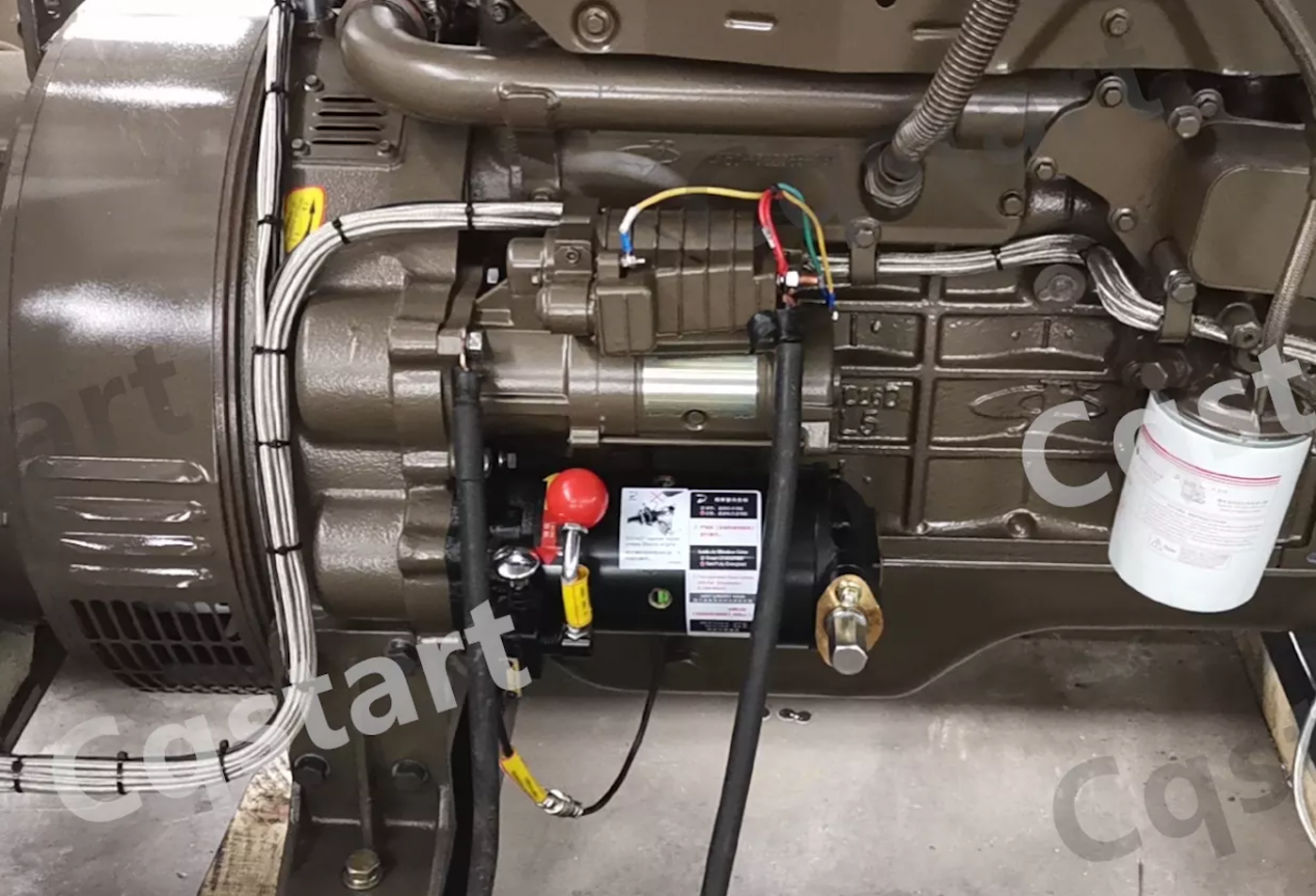 spring starter for starting emergency generator