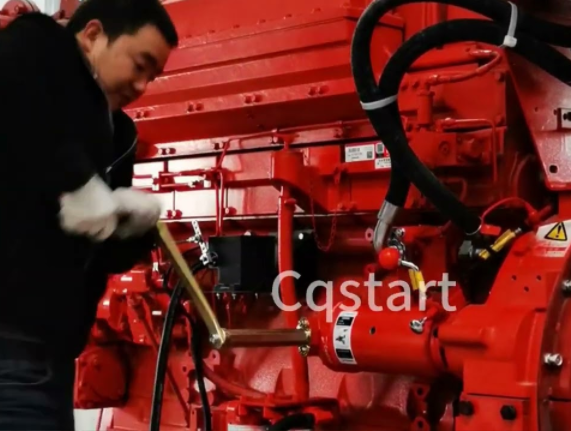 spring starter for generator starting