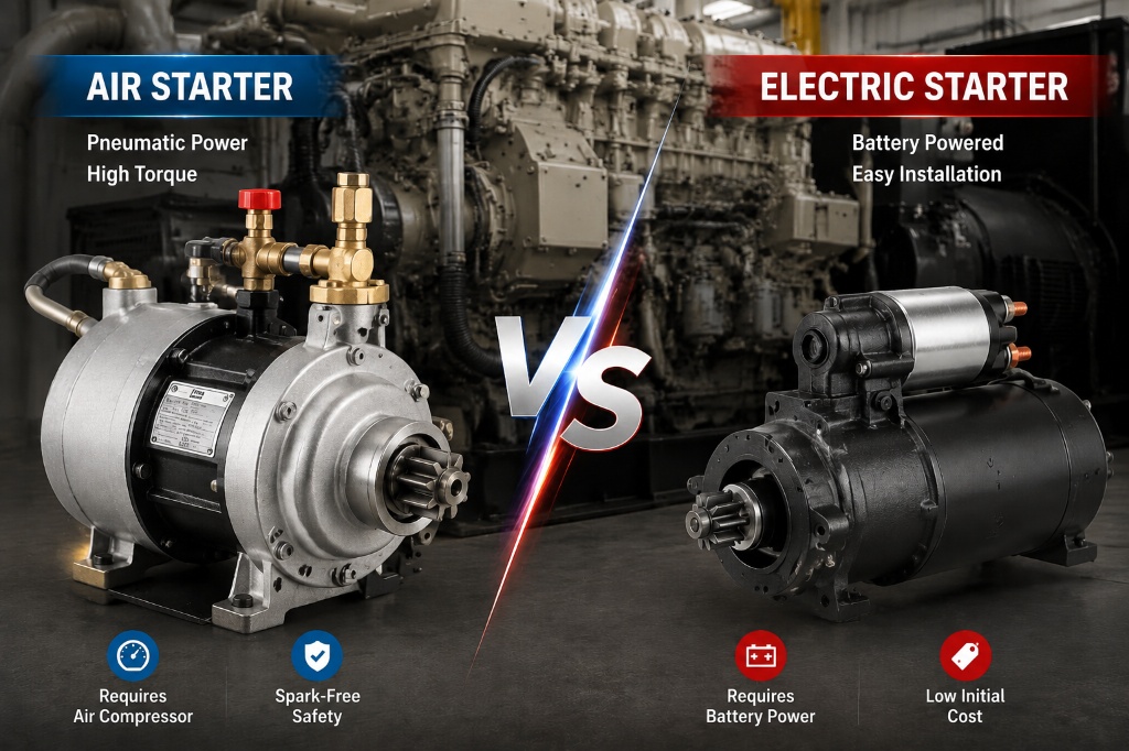 Air starter vs electric starter components, working principles and cost comparison