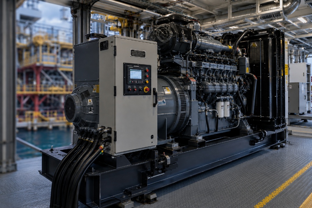 Black start diesel generator purpose in offshore marine platform