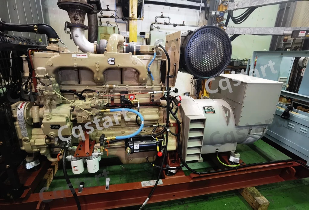 Mechanical spring starter purpose for black start generator engine