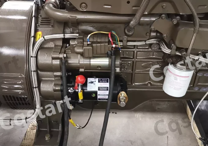 mechanical spring starter for detroit diesel engine starting