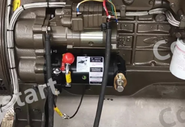 mechanical spring starter for diesel engine